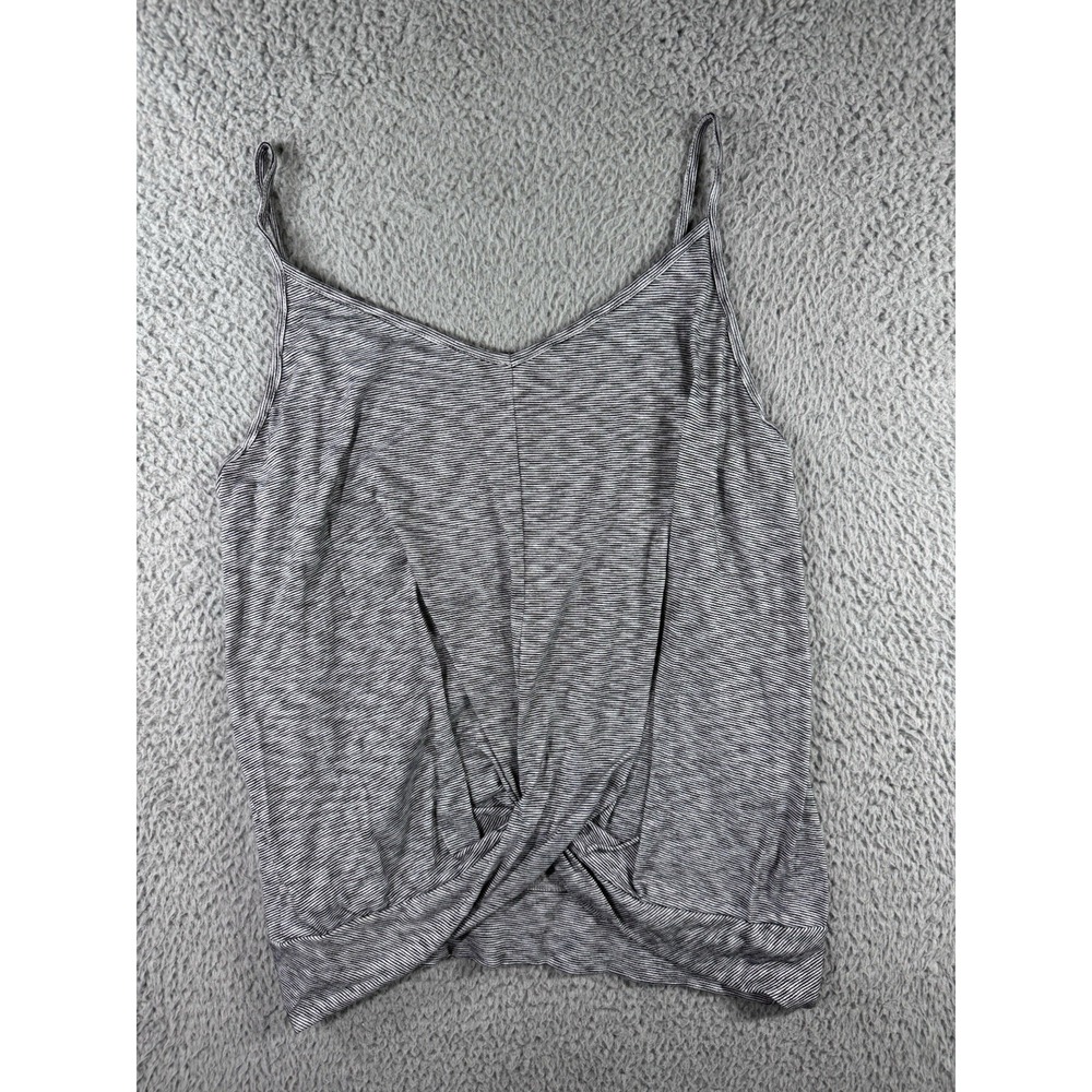 Vintage Kaileigh Y2K Tank Top Women Large Striped Pleated Front Boho Nautical